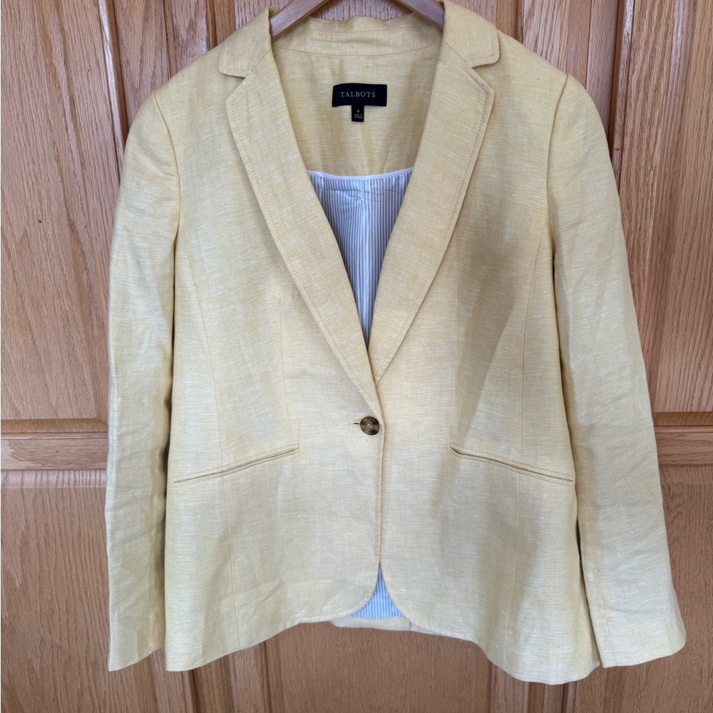 Talbots Light Yellow Women's Blazer